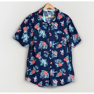 Star Wars Hawaiian Camp SS Shirt Darth Vader Stormtrooper Floral Men Size L